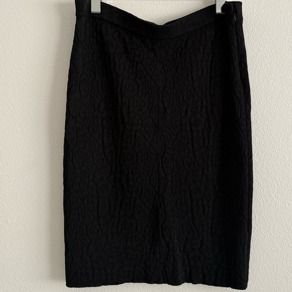 GIVENCHY Black Pencil Skirt Thick Textured Stretch Women’s Sz M